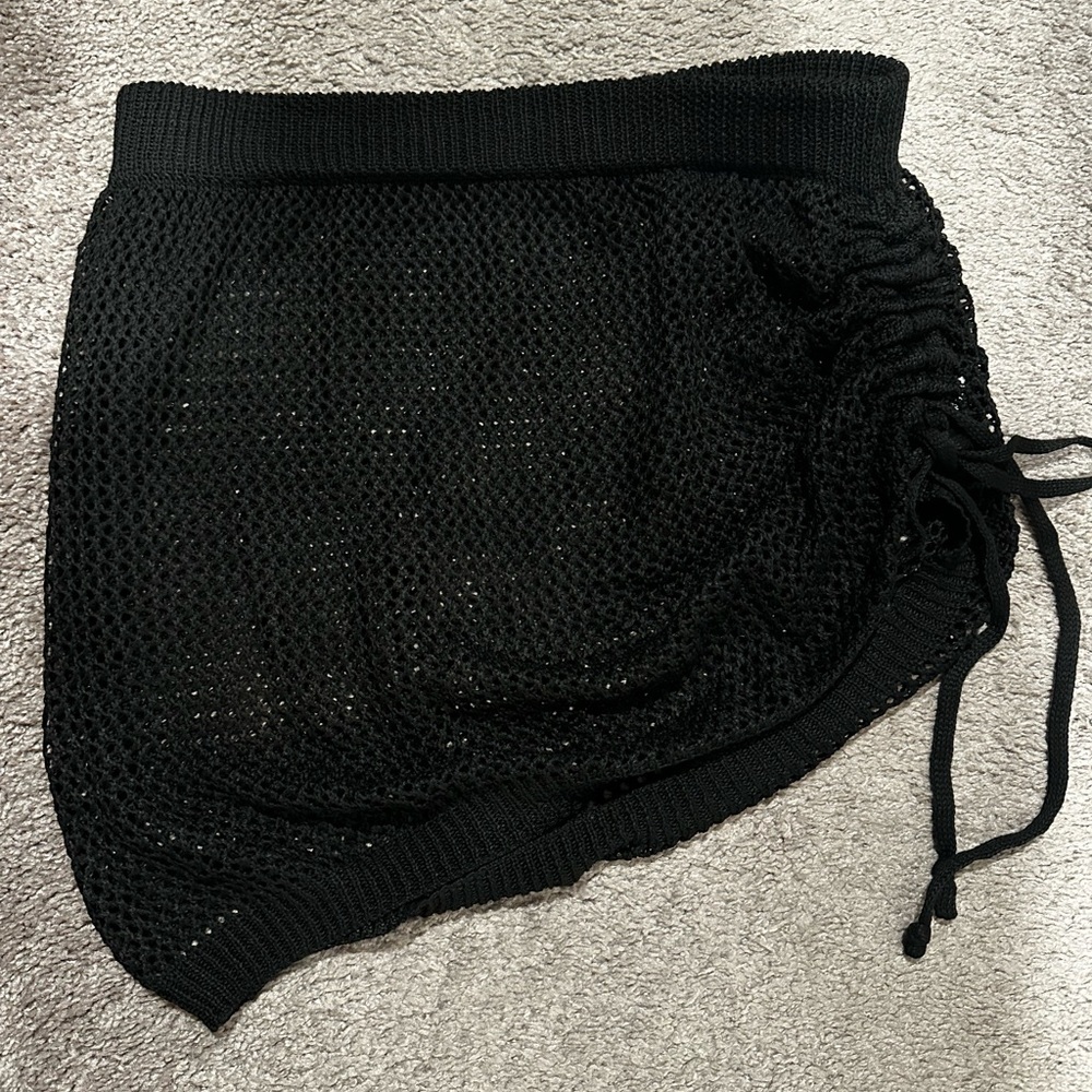 SHEIN Black Bubble Mini Swim Coverup